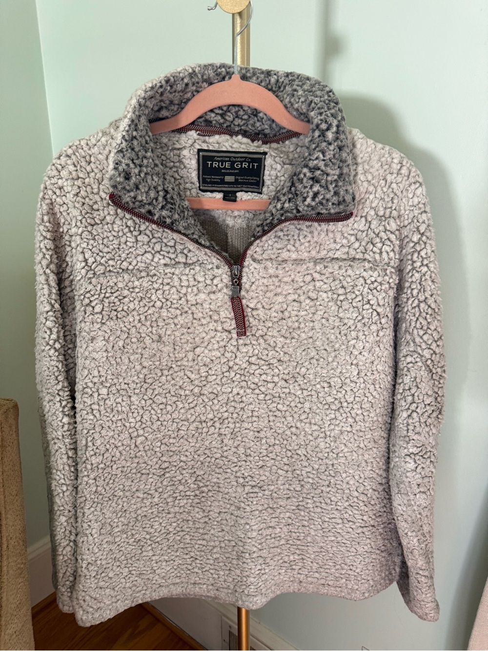 True Grit Women's Cream Sherpa Quarter-Zip Pullover